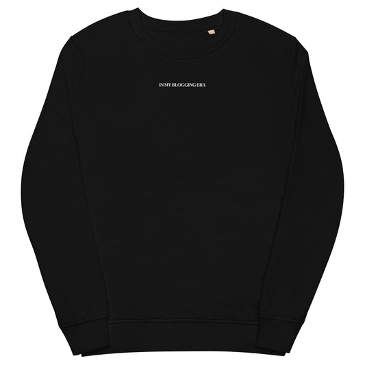 Embroidered "In My Blogging Era" Sweatshirt - Black