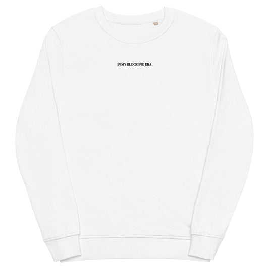 Embroidered "In My Blogging Era" Sweatshirt - White